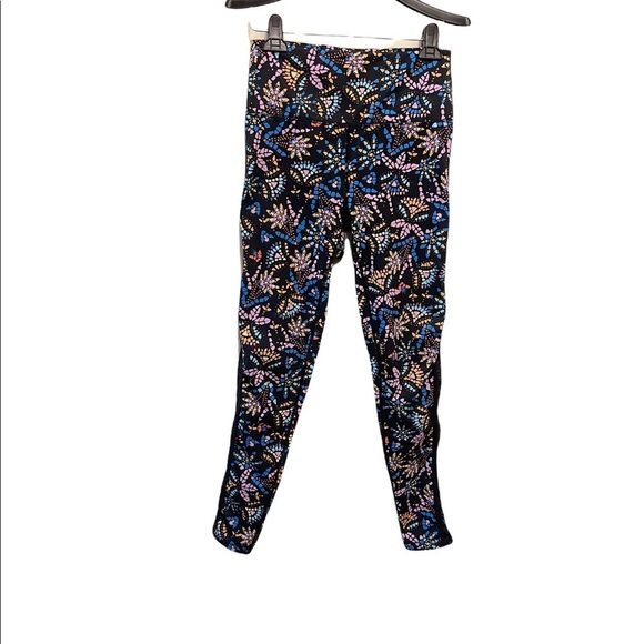Free People Movement Liza Illusion Mosaic Floral Print High Rise Mesh Leggings - Picture 5 of 7